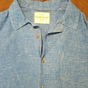 Weatherproof Linen Button Down Side L